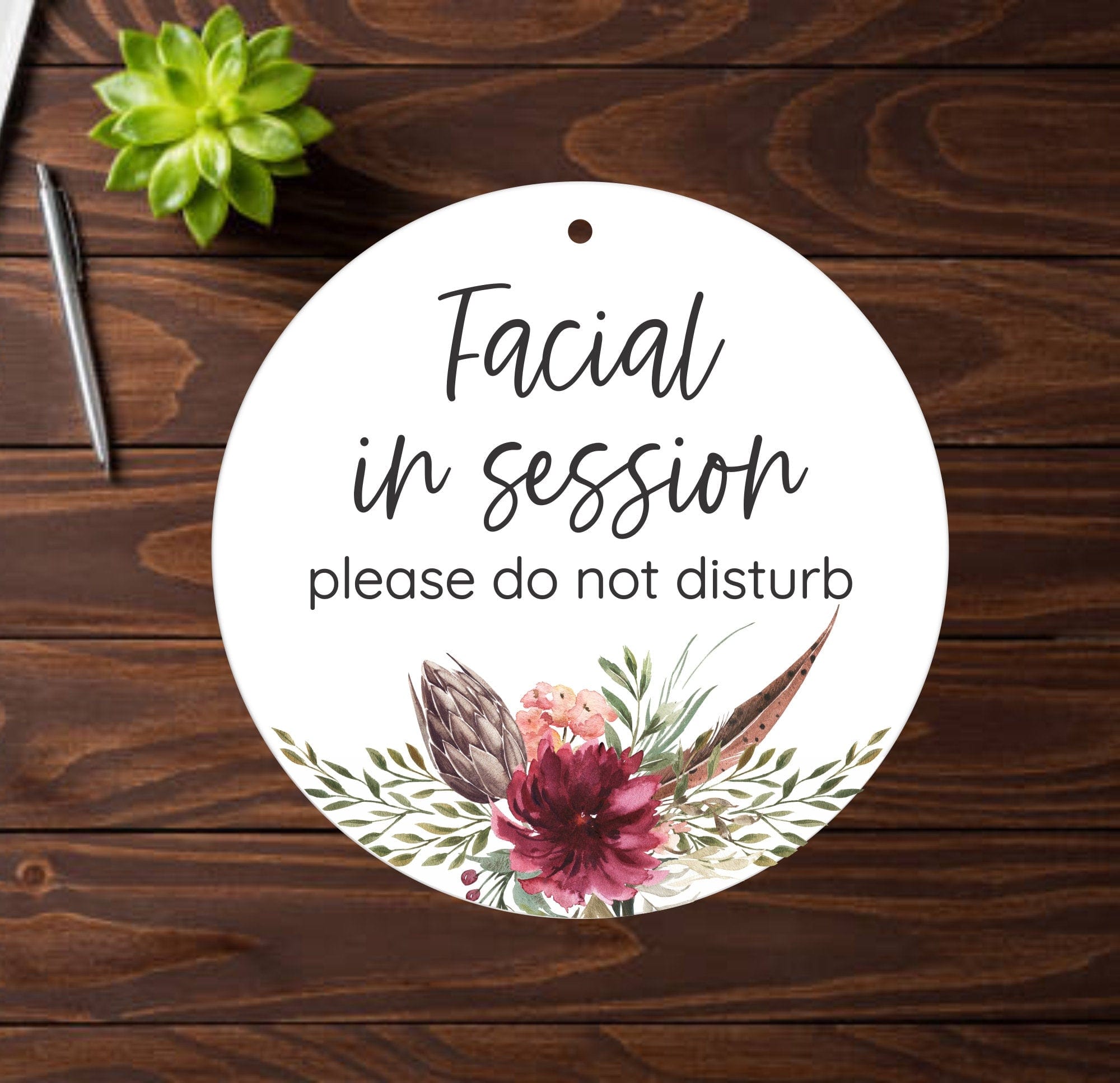 Aluminum Office Sign Aluminum Facial In Session Sign