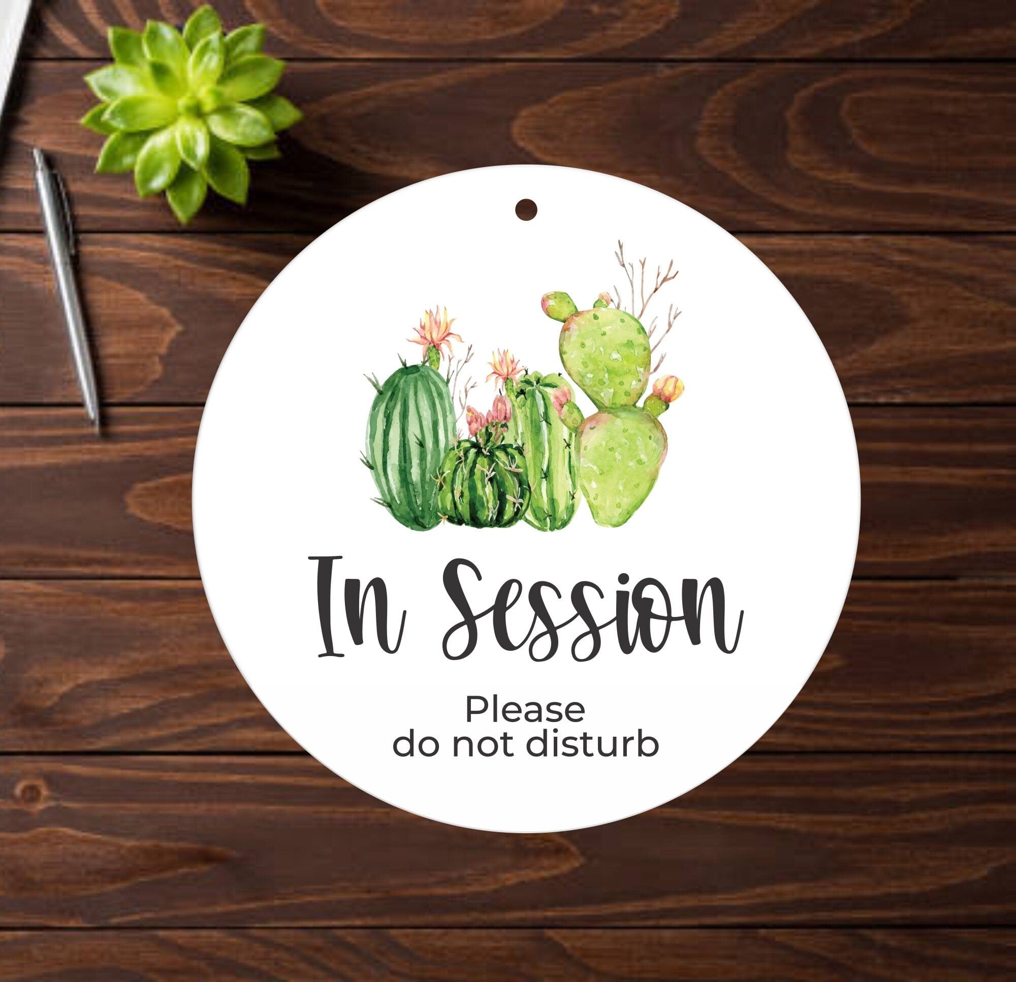 Aluminum Office Sign Cactus Office In Session Sign