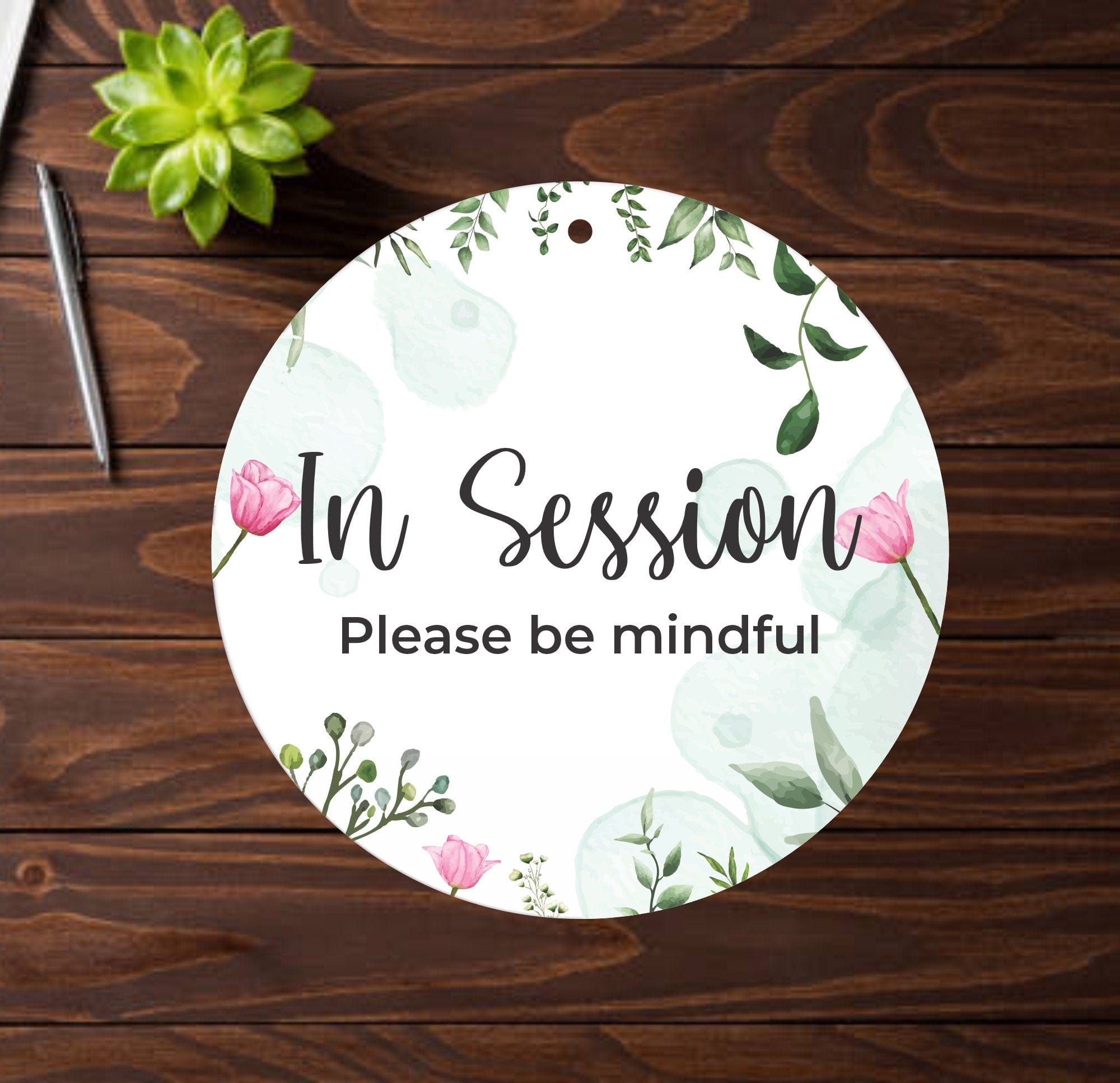 Aluminum Office Sign In Session Aluminum Office Sign | Esthetician