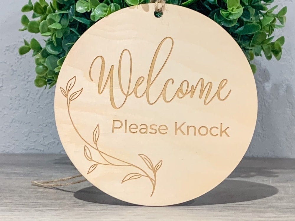 Engraved Office Sign Double Sided In Session Sign | Welcome Please Knock