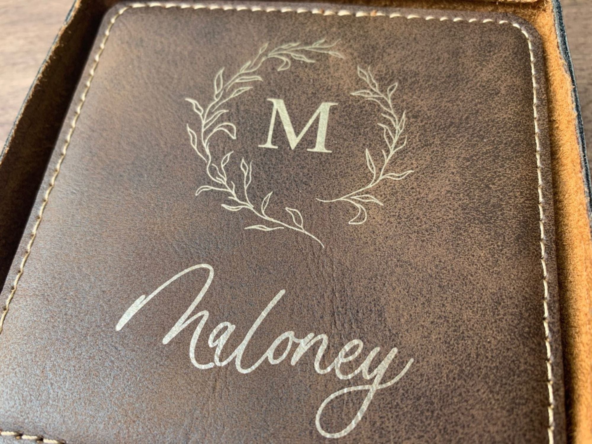 Housewarming Coasters - Engraved Leatherette