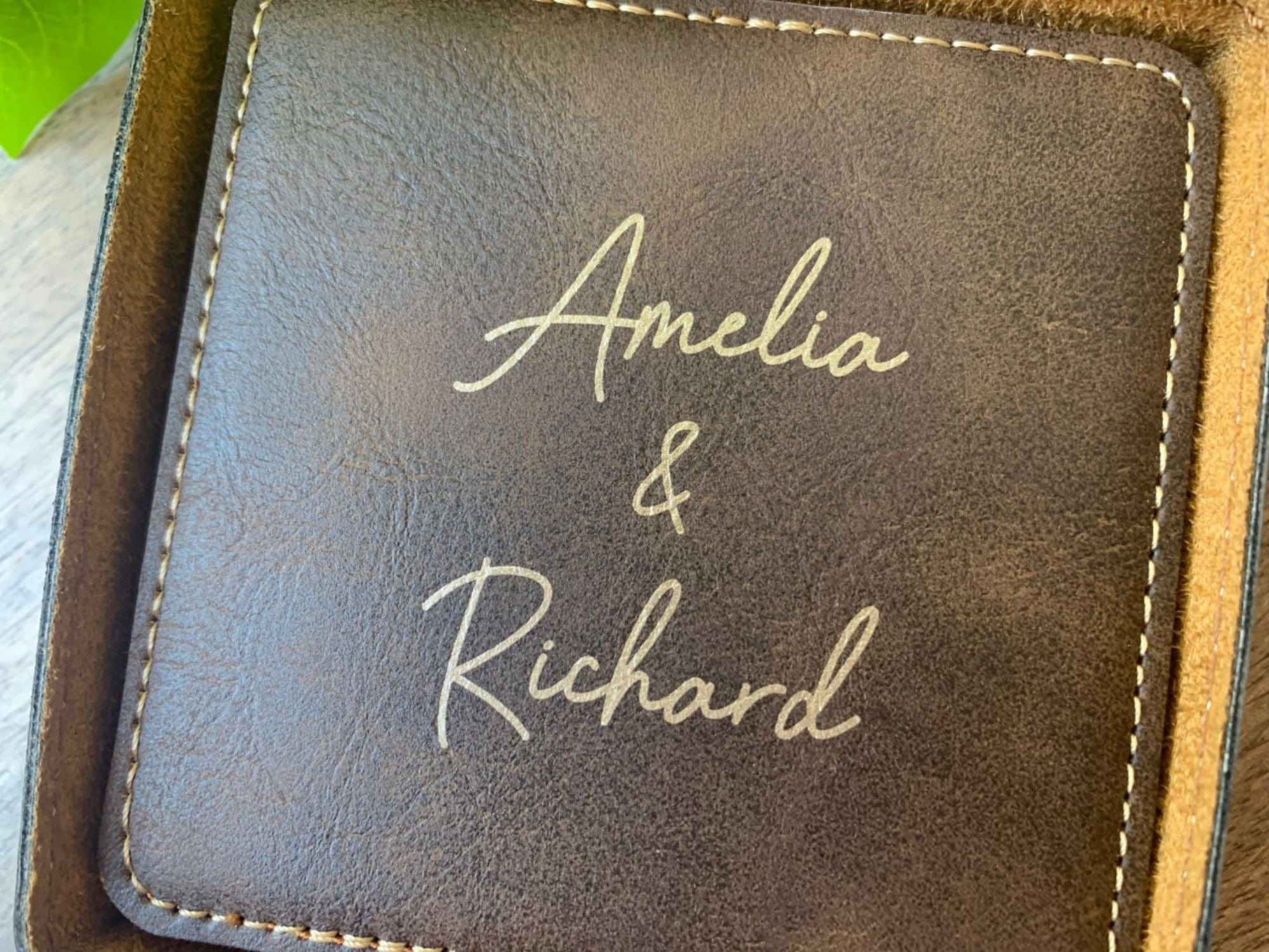 Laser Engraved Drink Coaster Set For Couple
