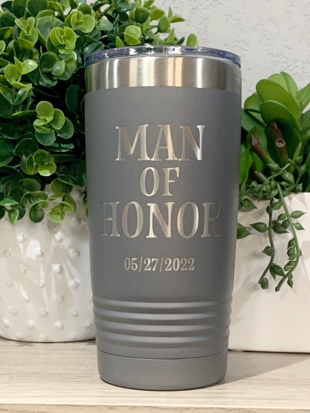 Run Wild Engraving 20 oz date Laser Engraved Man Of Honor 20oz Tumbler, Man Of Honor Wedding Gift, Man Of Honor Favor, Bridal Party Tumbler, Wedding Party, 30oz Cup