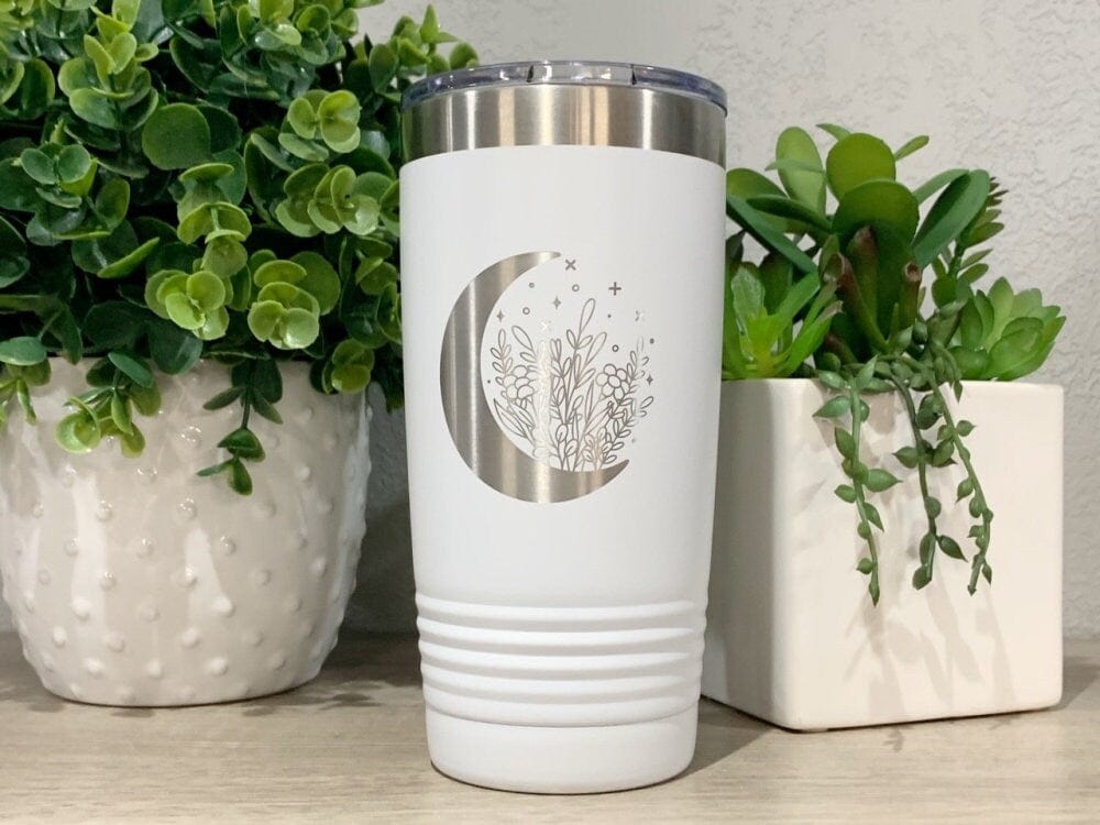 Run Wild Engraving 20 oz Engraved Crescent Moon Tumbler