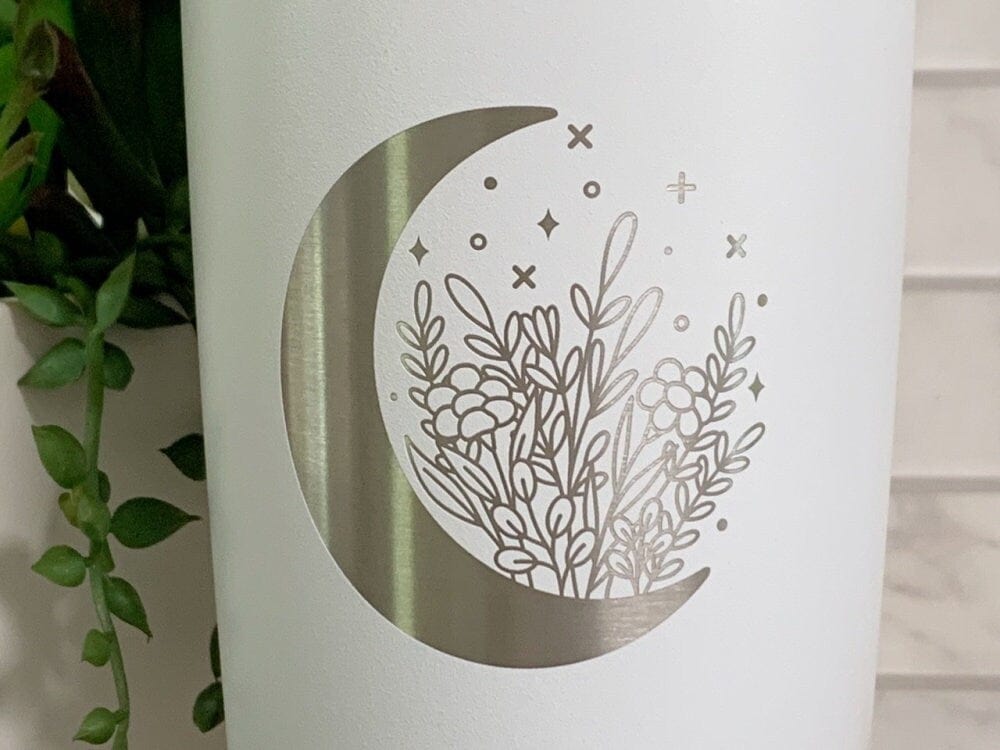 Run Wild Engraving 20 oz Engraved Crescent Moon Tumbler
