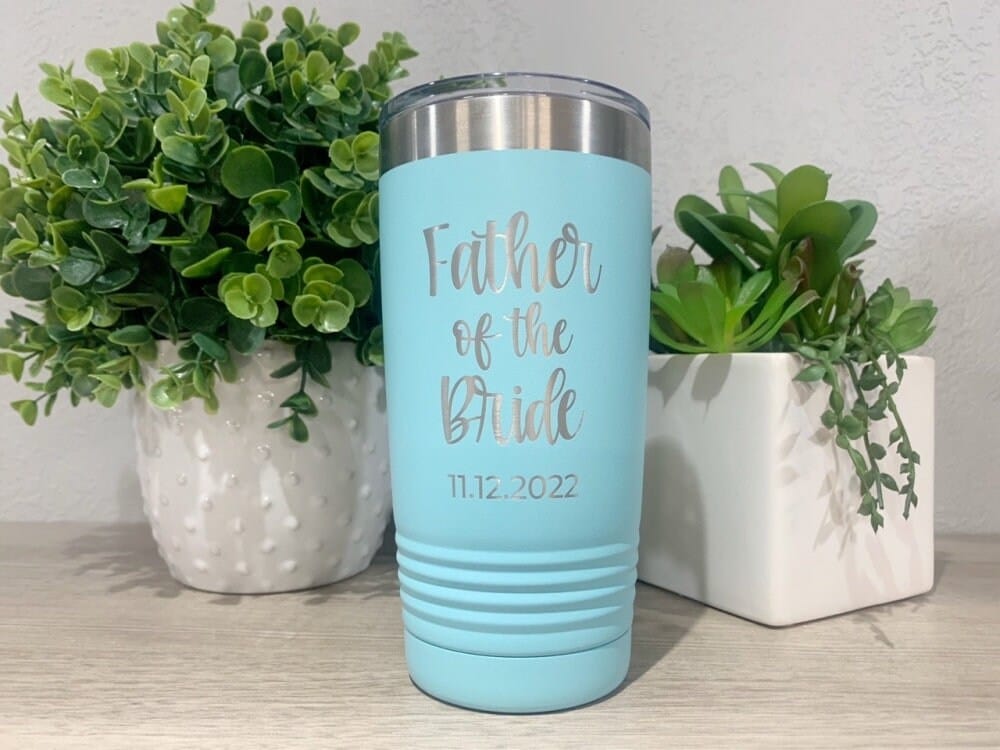 Run Wild Engraving 20 oz father of date Father Of The Bride or Groom Tumbler