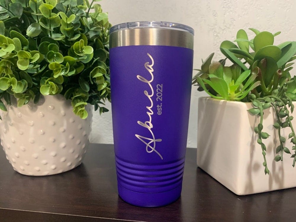 Run Wild Engraving 20 oz graduation year Abuela Tumbler With Est. Year