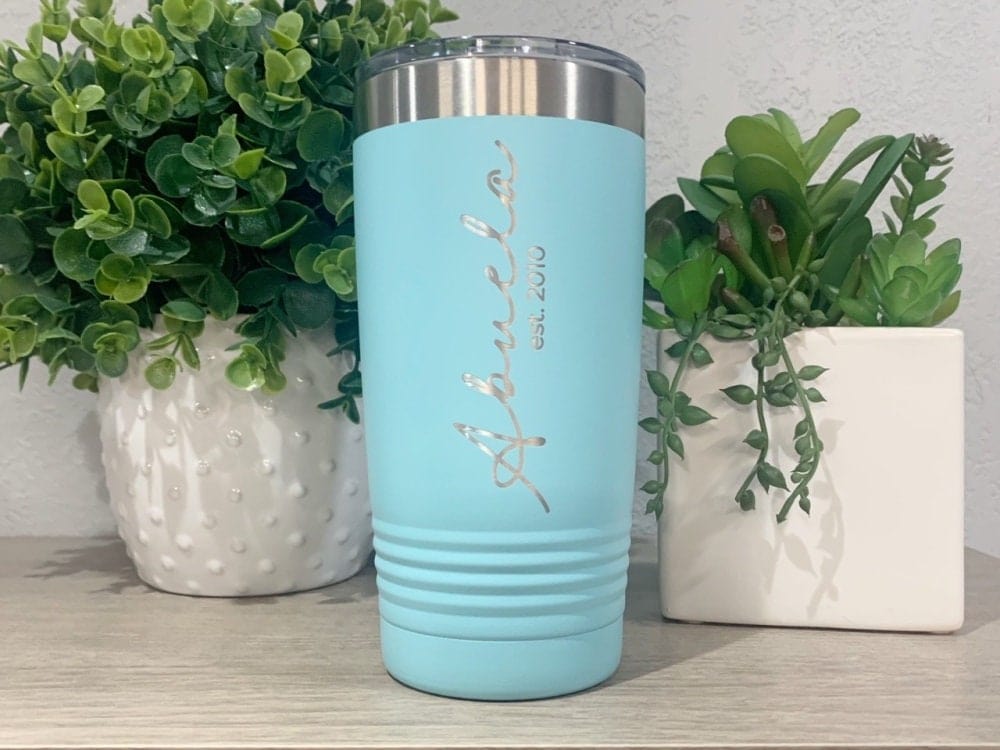 Run Wild Engraving 20 oz graduation year Abuela Tumbler With Est. Year