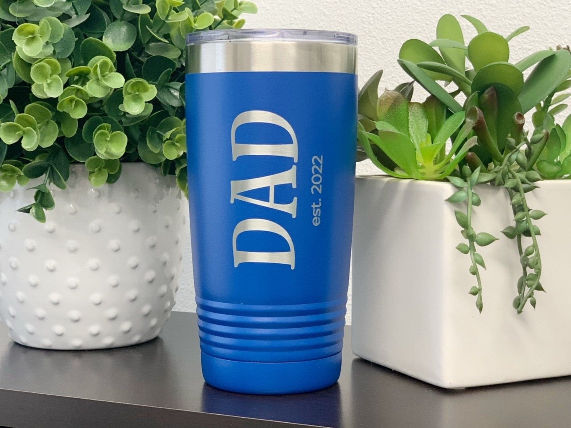 Run Wild Engraving 20 oz graduation year Dad Est. Personalized Tumbler Or Water Bottle