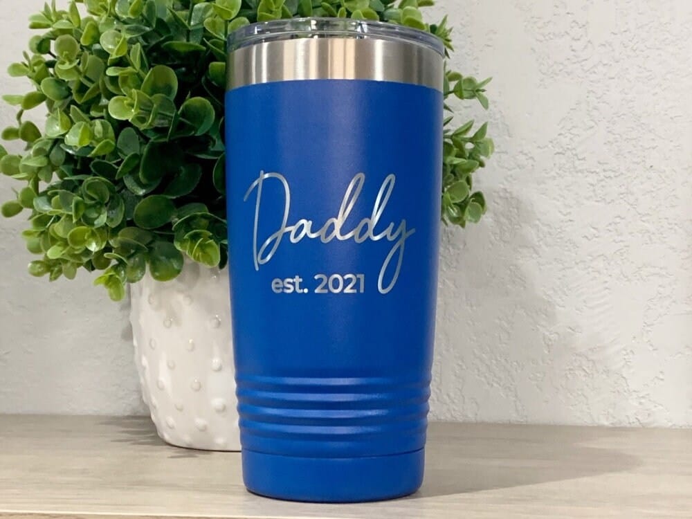 Run Wild Engraving 20 oz graduation year Daddy Tumbler , Father's Day Gift