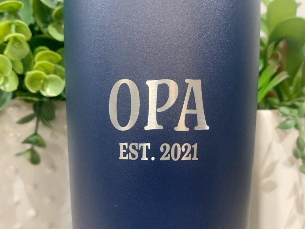 Run Wild Engraving 20 oz graduation year Opa Tumbler or Water Bottle