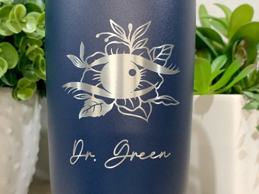 Run Wild Engraving 20 oz name Optometrist Tumbler, Optometry Ophthalmologist Gift, Eye Doctor Cup, Optometrist Tech, Optometrist Assistant