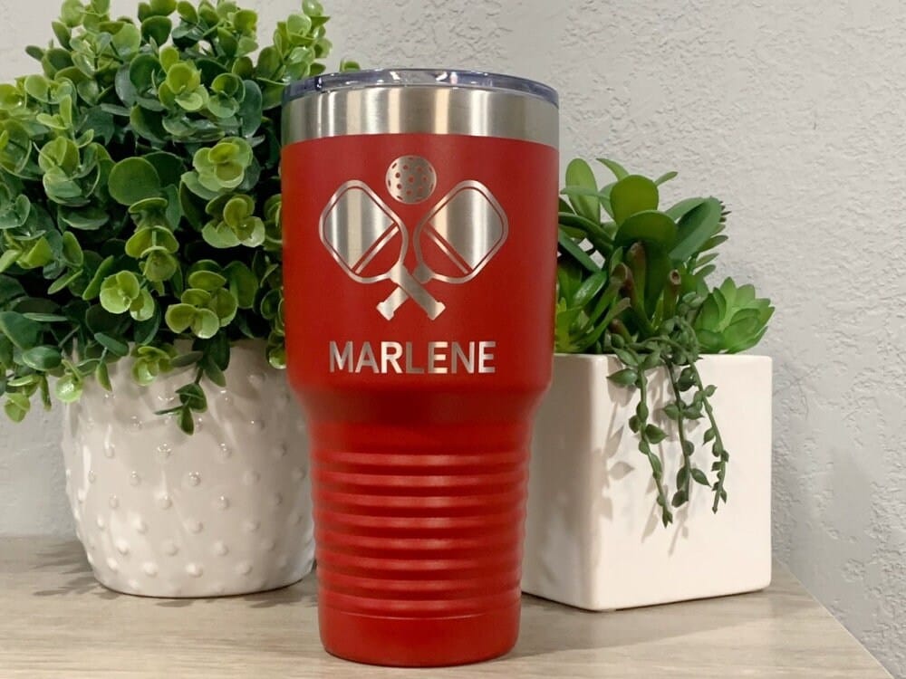 Run Wild Engraving 20 oz name Pickleball Tumbler Personalized, Pickleball Team Gift For Men And Women