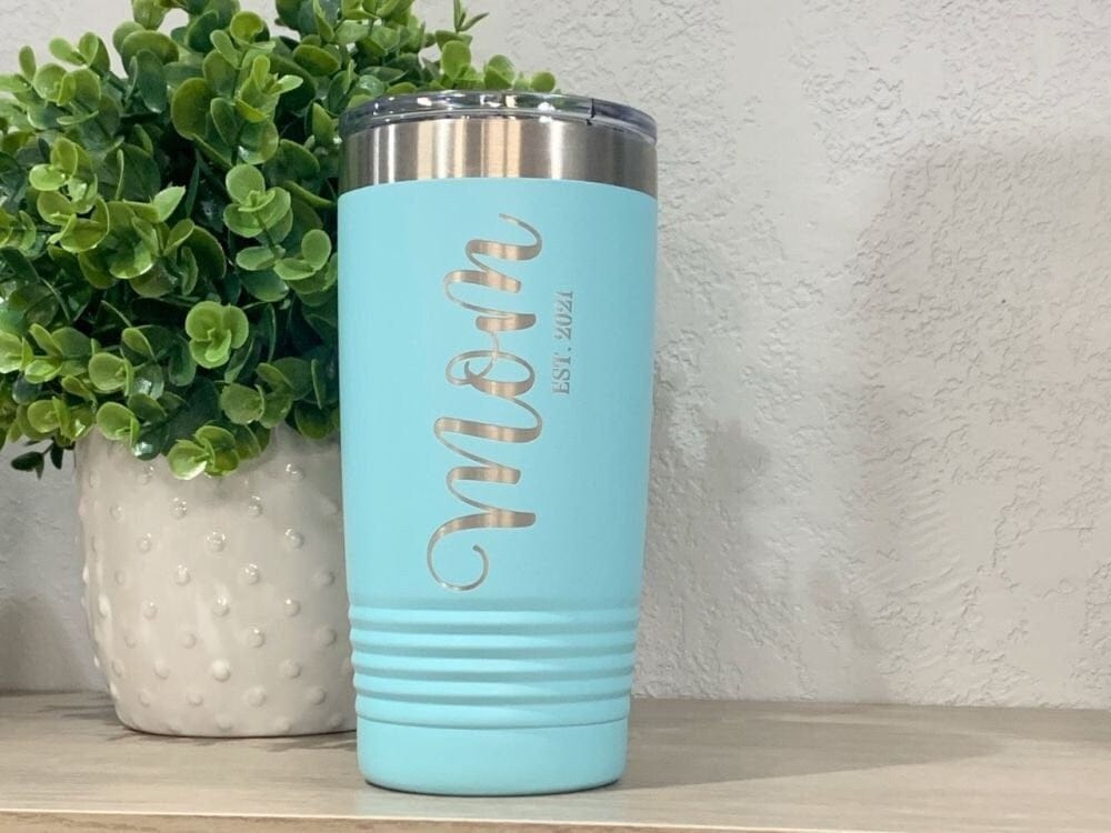 Run Wild Engraving 20oz year Mom Established Tumbler Personalized