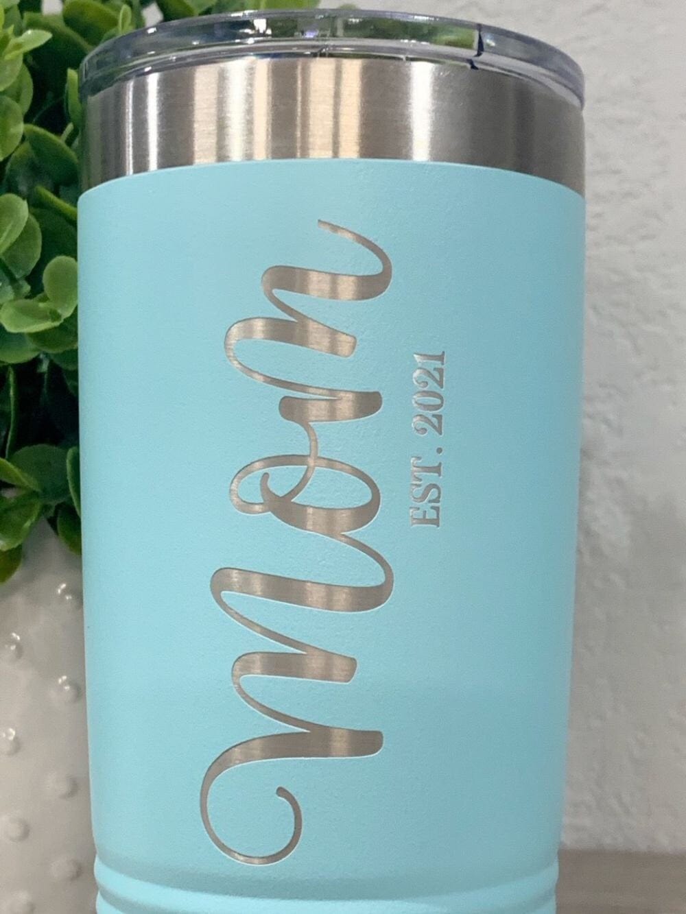 Run Wild Engraving 20oz year Mom Established Tumbler Personalized
