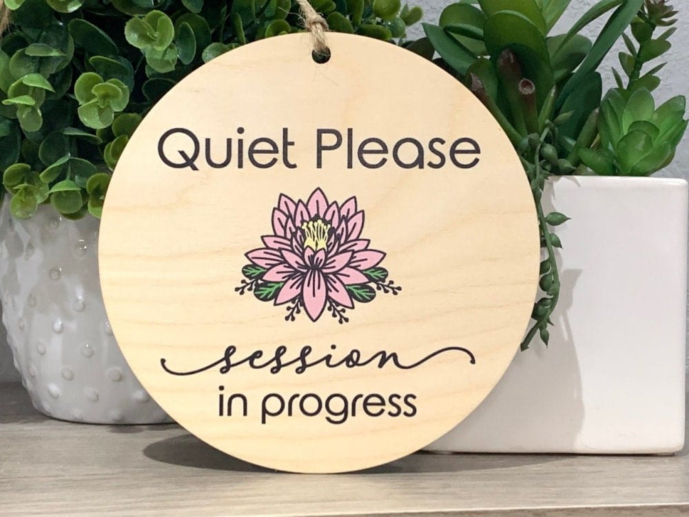 Run Wild Engraving Quiet Please Session In Progress Office Door Sign