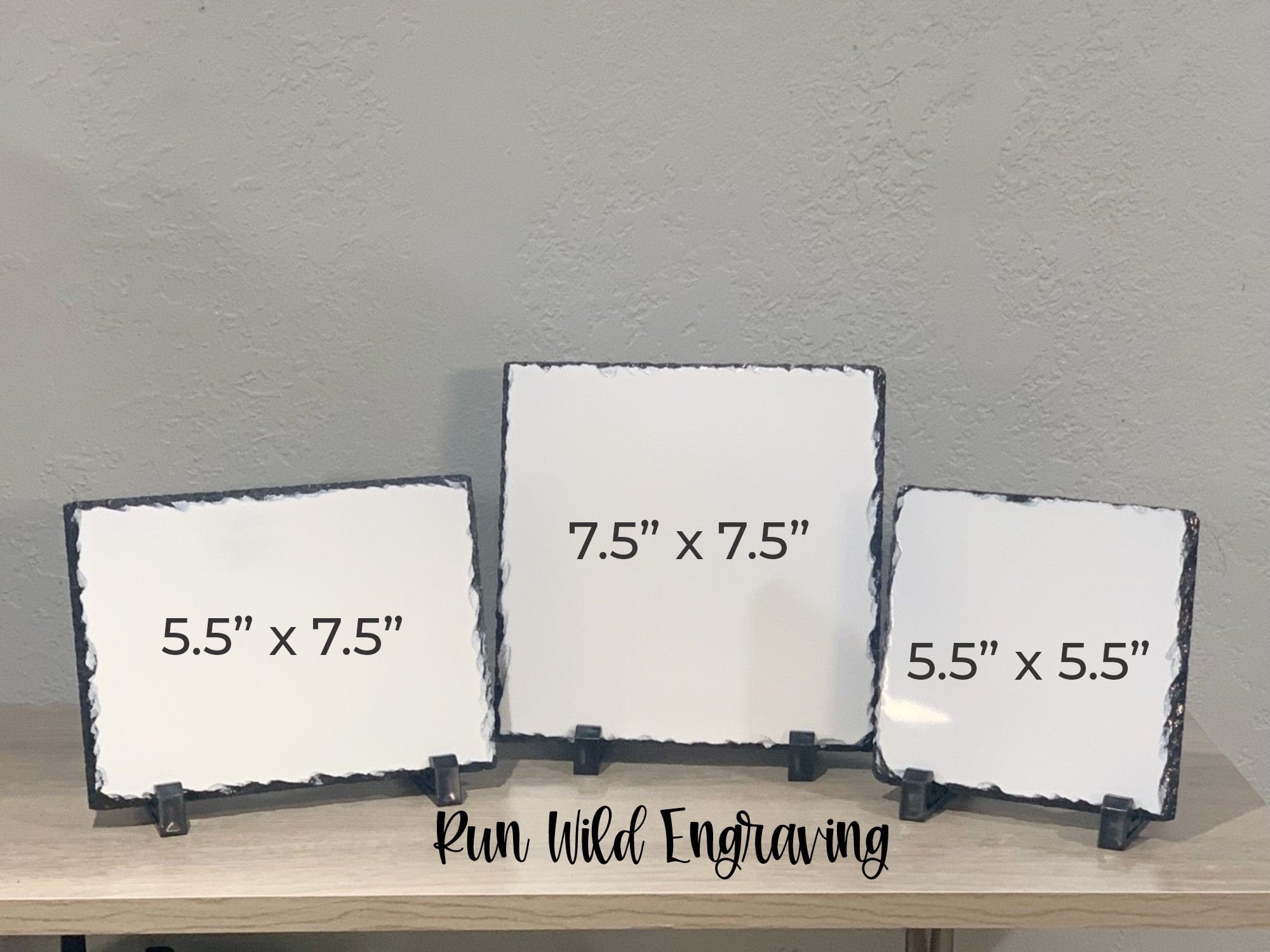 Run Wild Engraving Slate photo tiles Copy of Slate Photo Plaque