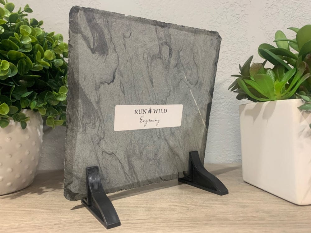 Run Wild Engraving Slate photo tiles Copy of Slate Photo Plaque