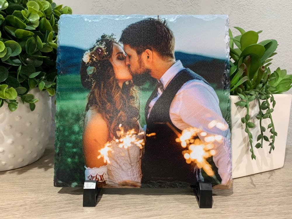 Run Wild Engraving Slate photo tiles Copy of Slate Photo Plaque