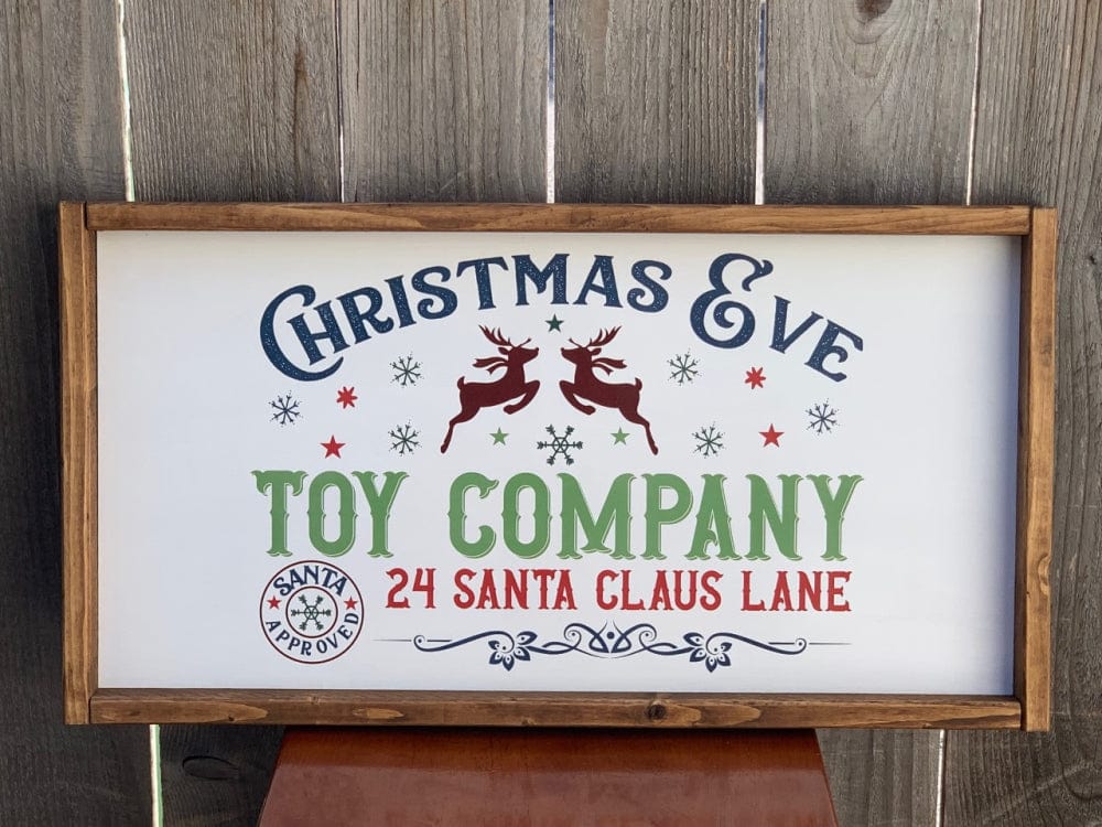 Run Wild Engraving UV Printed Sign Christmas Eve Toy Company UV Printed Sign