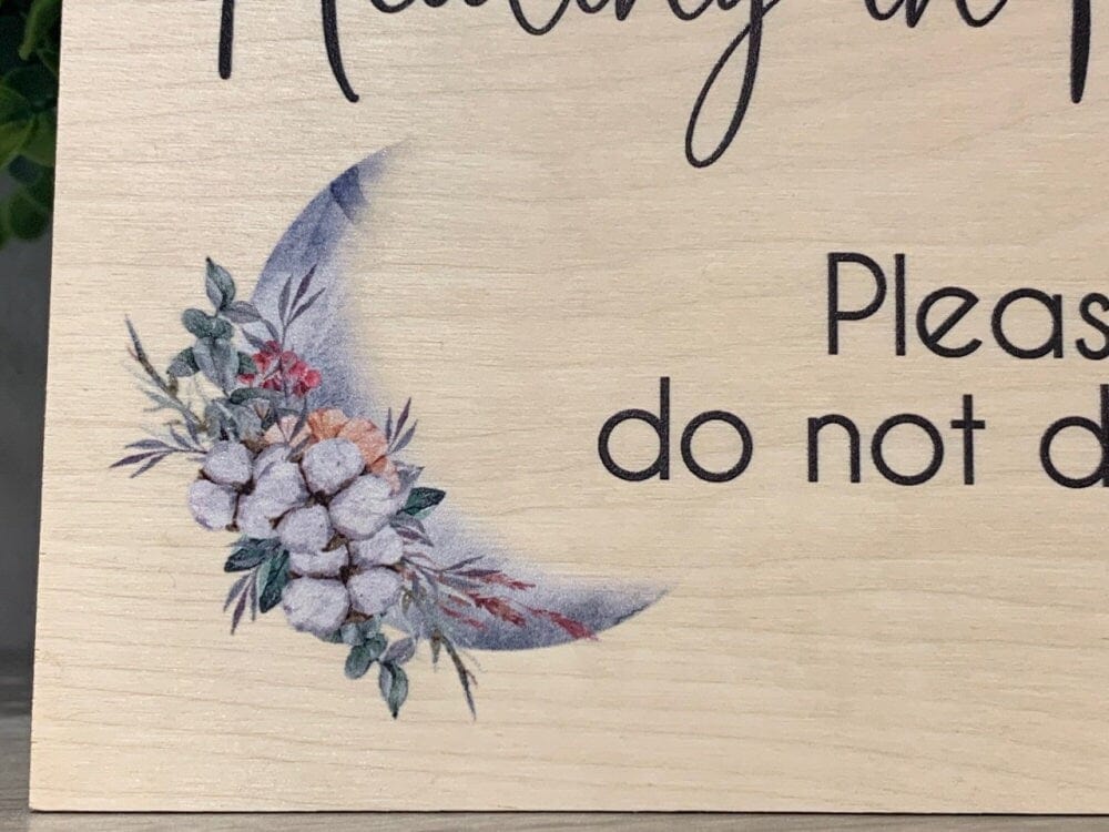 UV Office Sign Healing In Progress| Boho Moon | UV Printed Sign