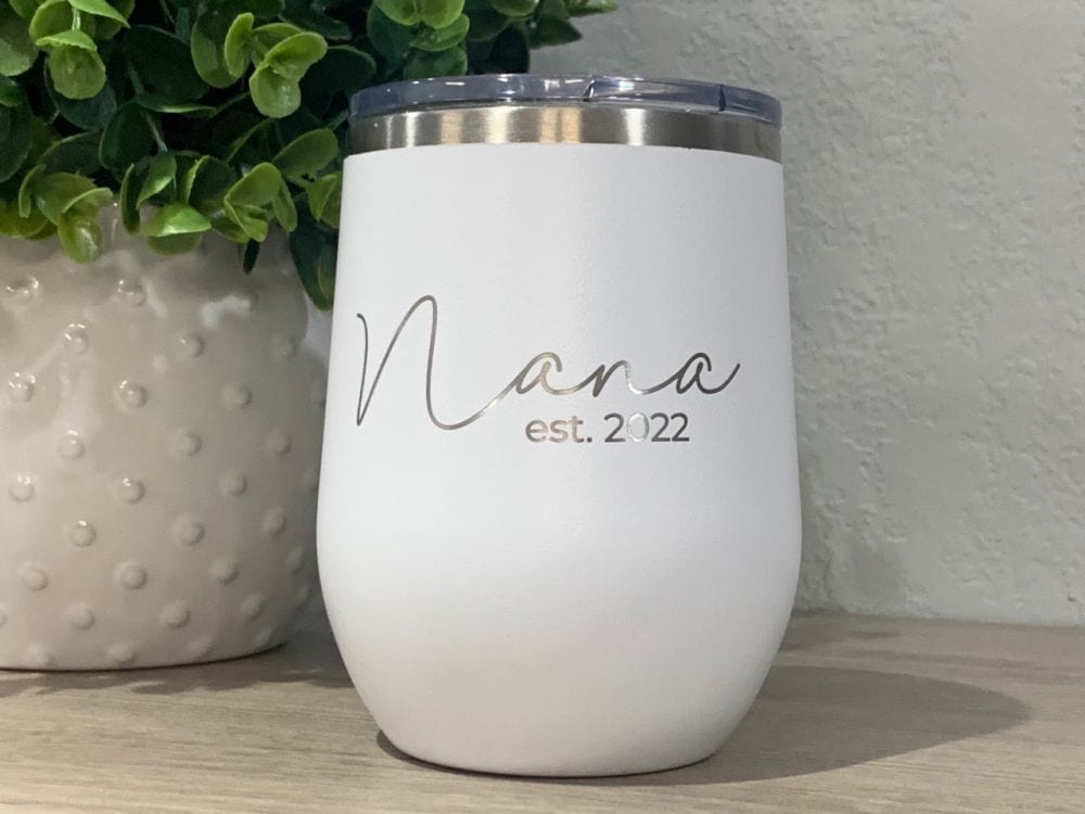 12oz tumbler wine tumbler year Nana 12 Oz. Wine Tumbler With Lid