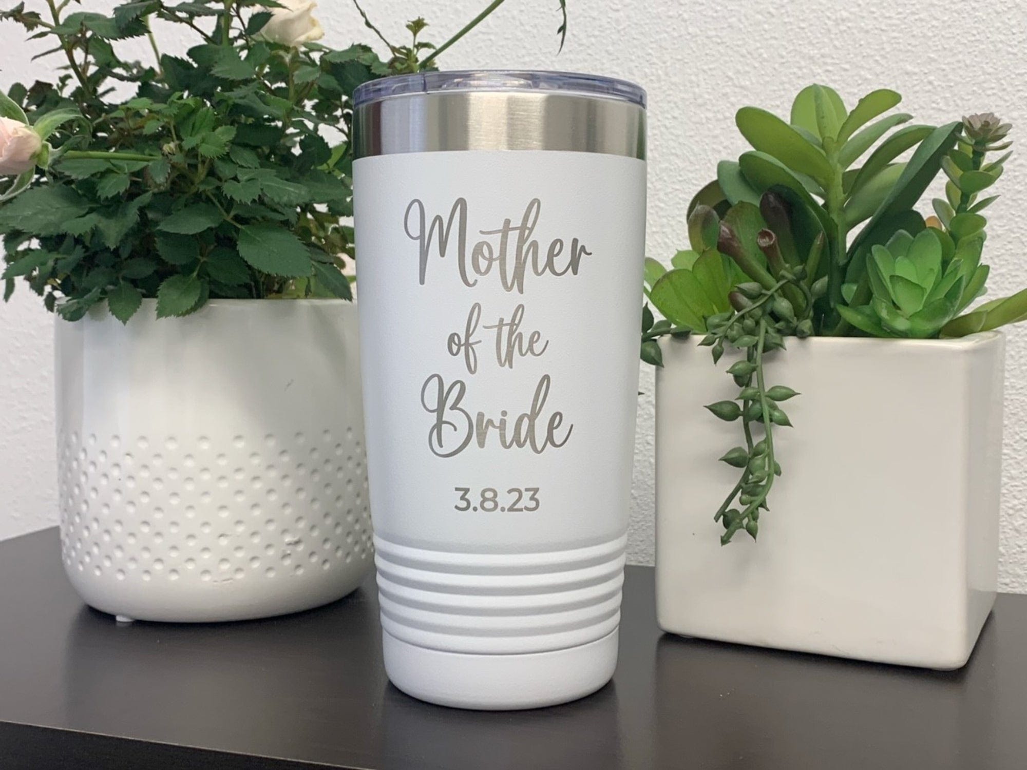 20JDS 20 oz bride/groom date Mom Wedding Day Gift 20oz Tumbler