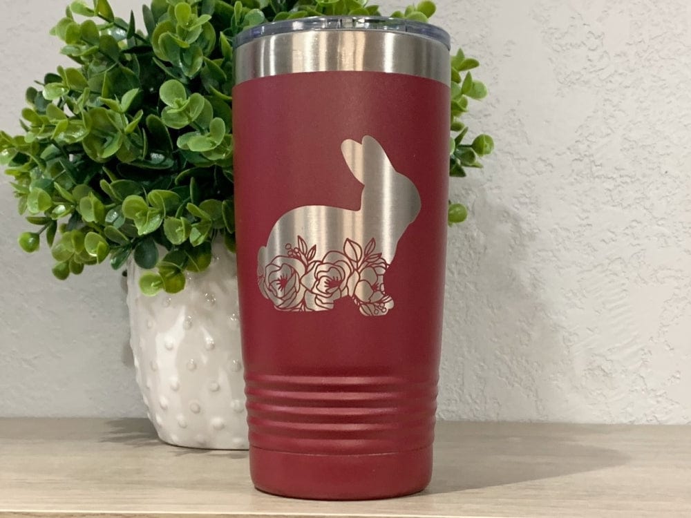 Engraved Bunny Travel Tumbler, Kids Birthday Gift
