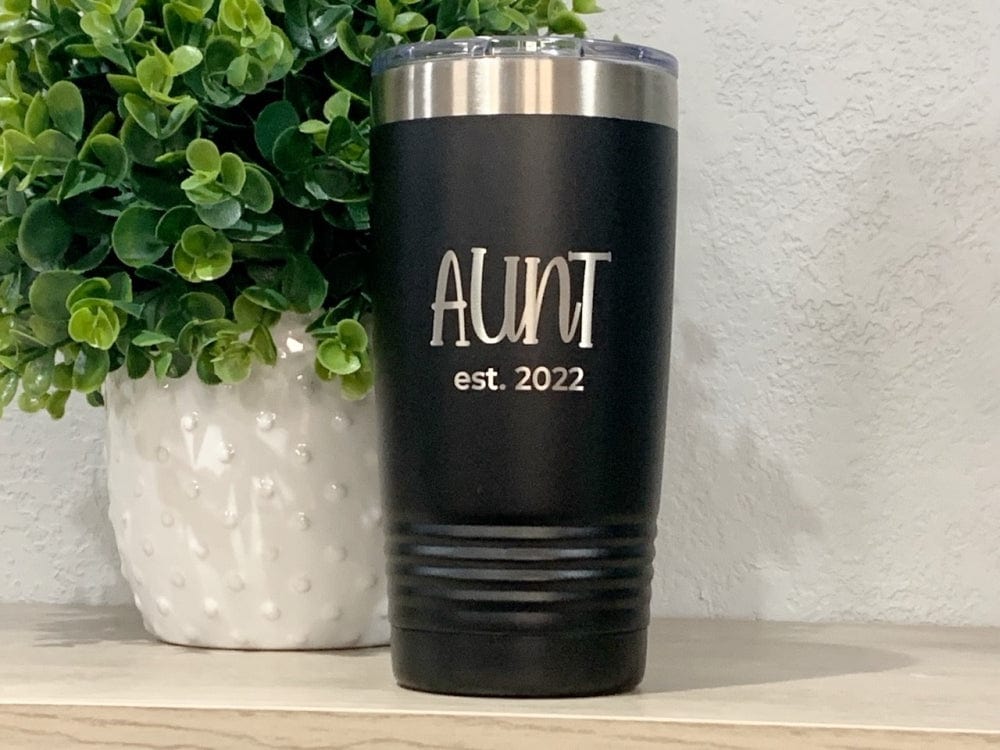 Personalized Aunt 20oz Tumbler - Aunt Pregnancy Announcement