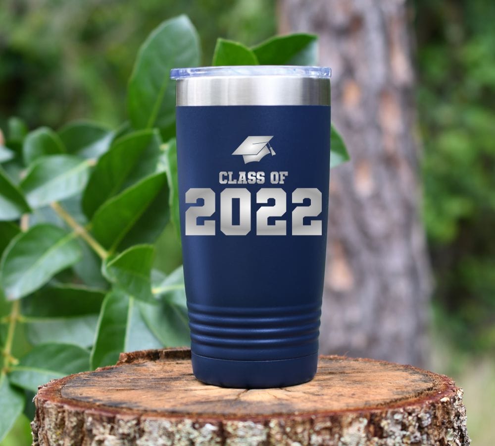 Graduation Tumbler Engraved With Cap And Year