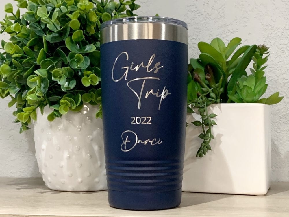Girls Trip personalized Custom Tumbler Engraved With Name And Year