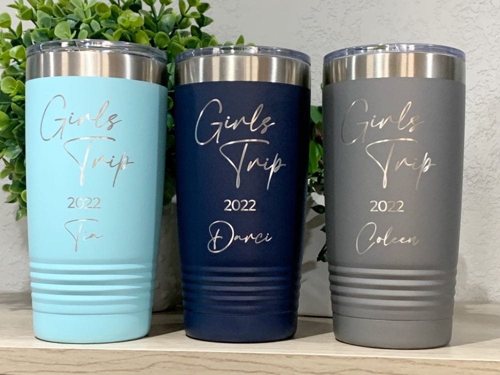 Girls Trip personalized Custom Tumbler Engraved With Name And Year