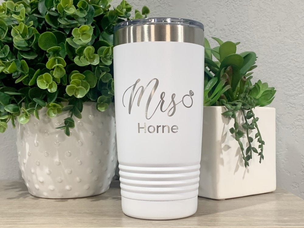 Personalized Mrs Tumbler - Future Mrs Engagement Gift