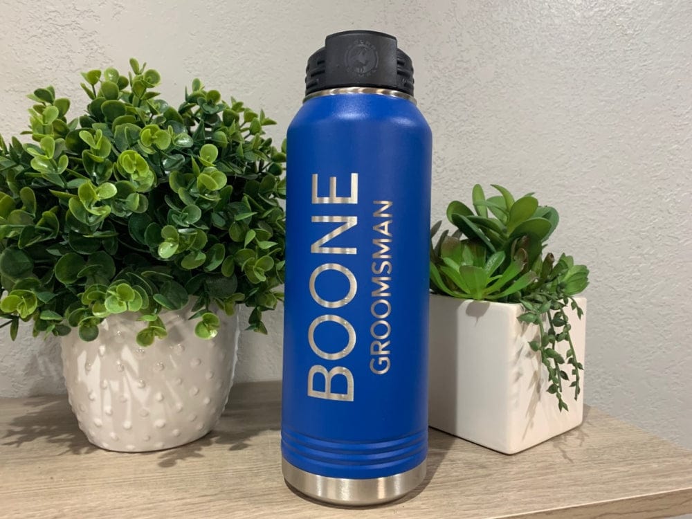 32 oz water bottle 32 oz name title 32oz Engraved Groomsmen Water Bottle