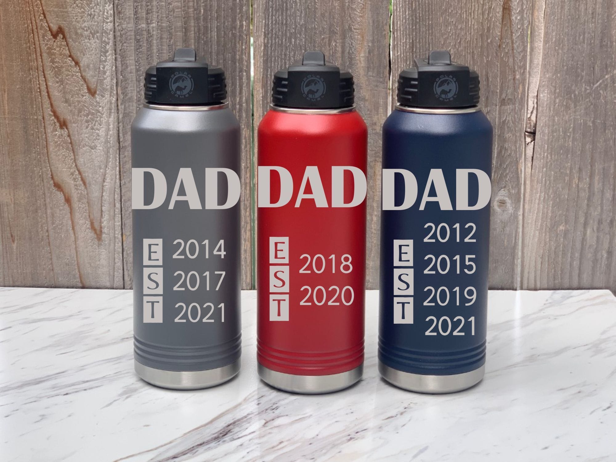 32 Oz. Dad Water Bottle Bottle Engraved