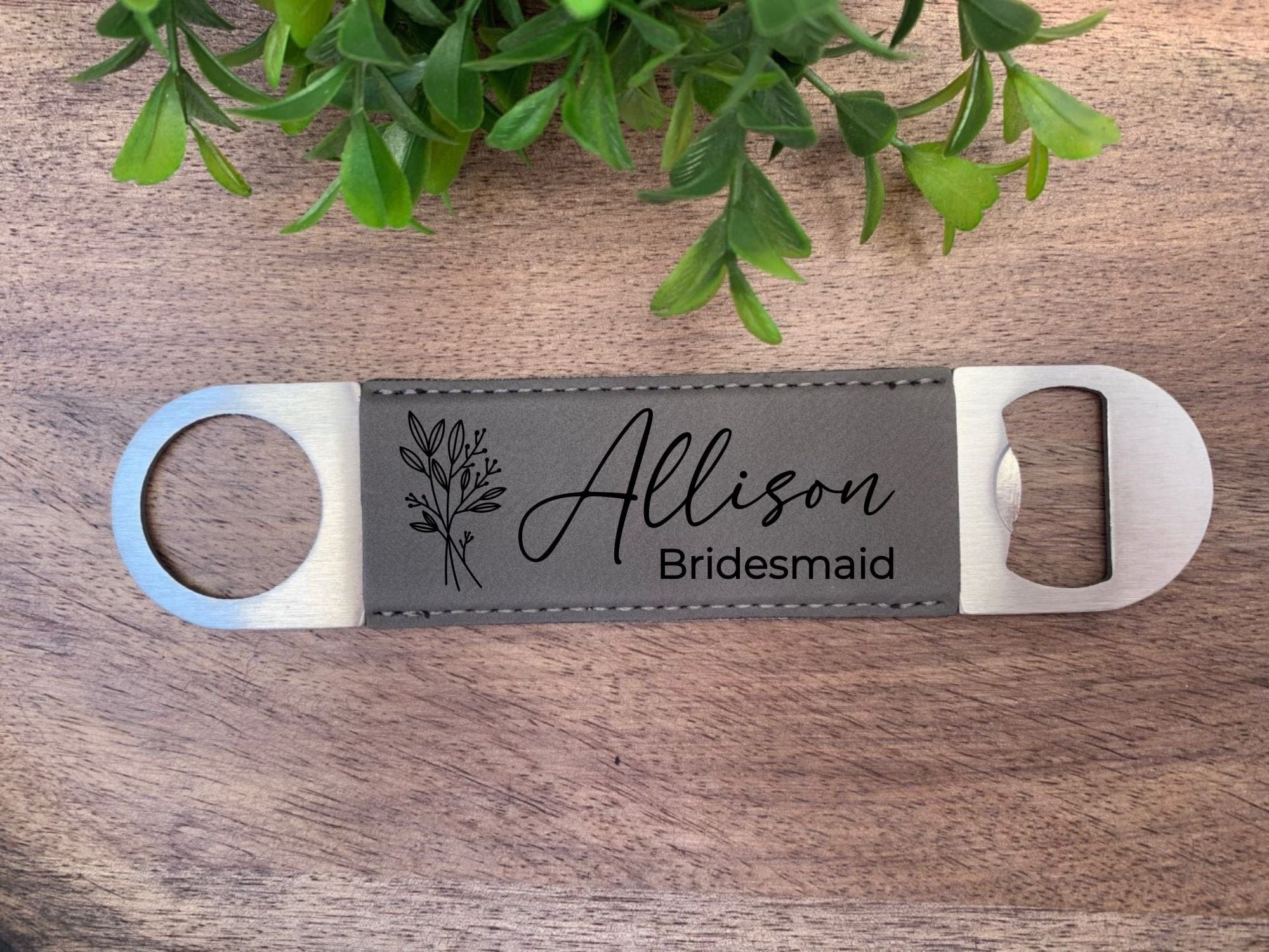 Bridesmaid Bottle Opener Engraved With Name And Title - Wedding Bar Blade
