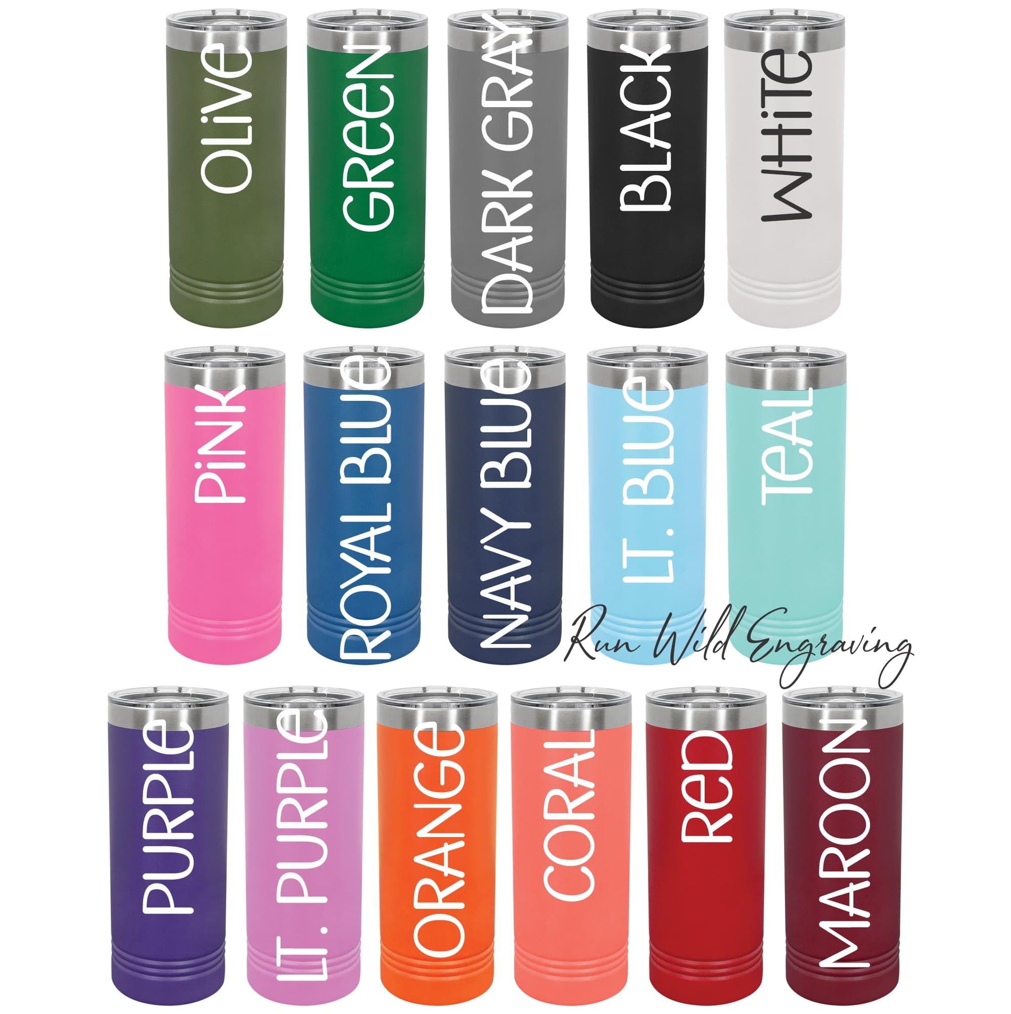 Run Wild Engraving 22oz skinny name Dental 22oz Skinny Tumbler - Hygienist Gift