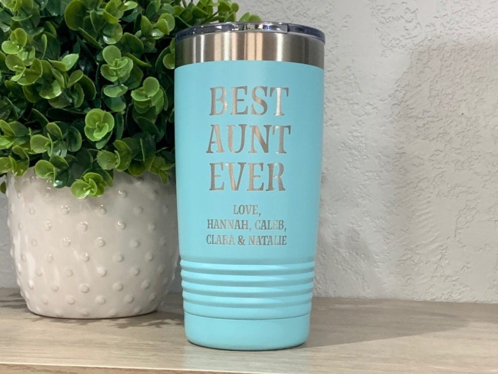 20JDS 20 oz names 8 Grandma Bes Aunt Ever Personalized Tumbler or Water Bottle