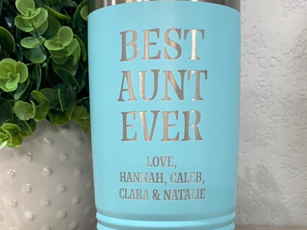 20JDS 20 oz names 8 Grandma Bes Aunt Ever Personalized Tumbler or Water Bottle