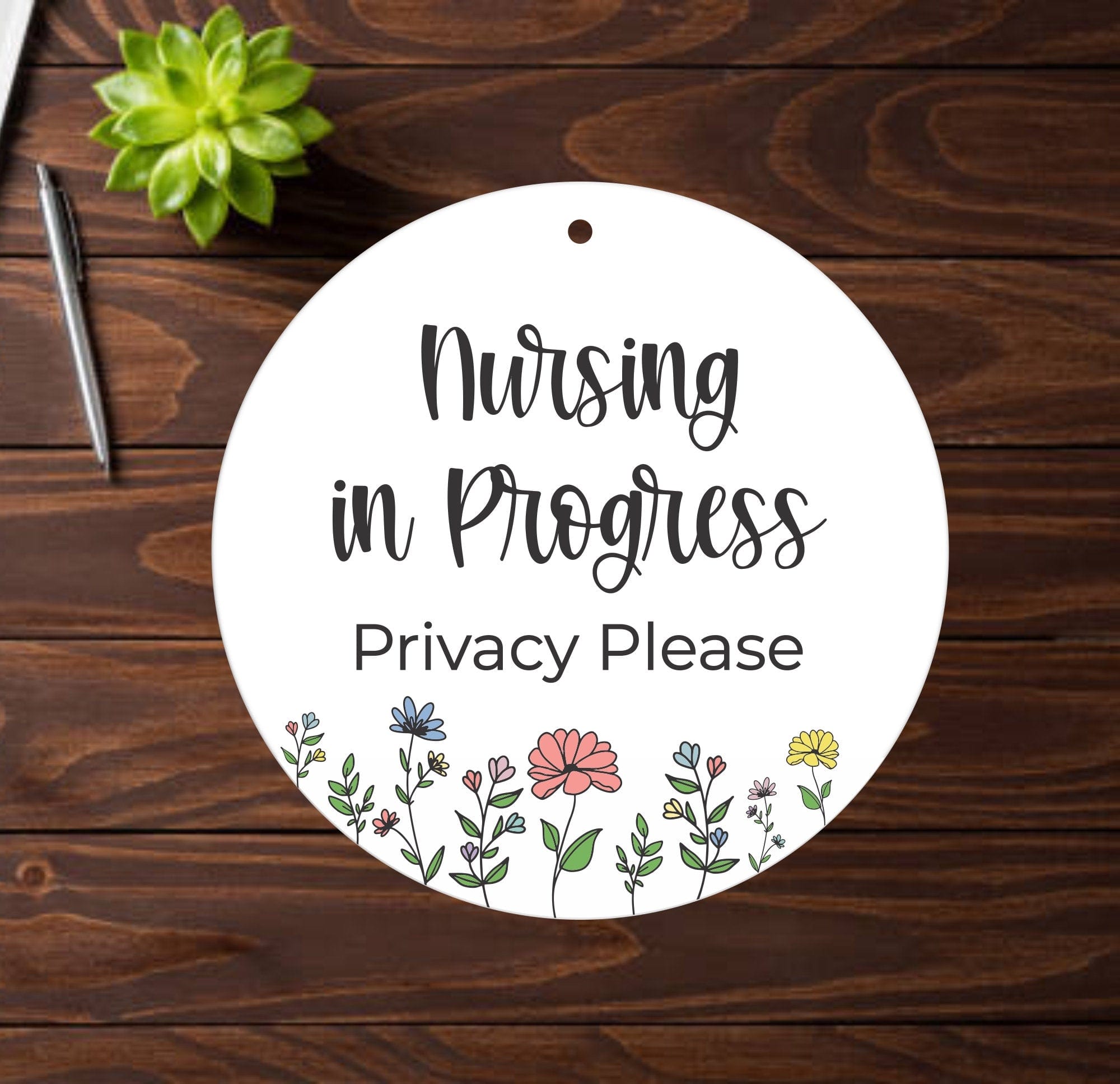 Aluminum Office Sign Breastfeeding Sign | Nursing In Progress Lactation Room | Privacy Please