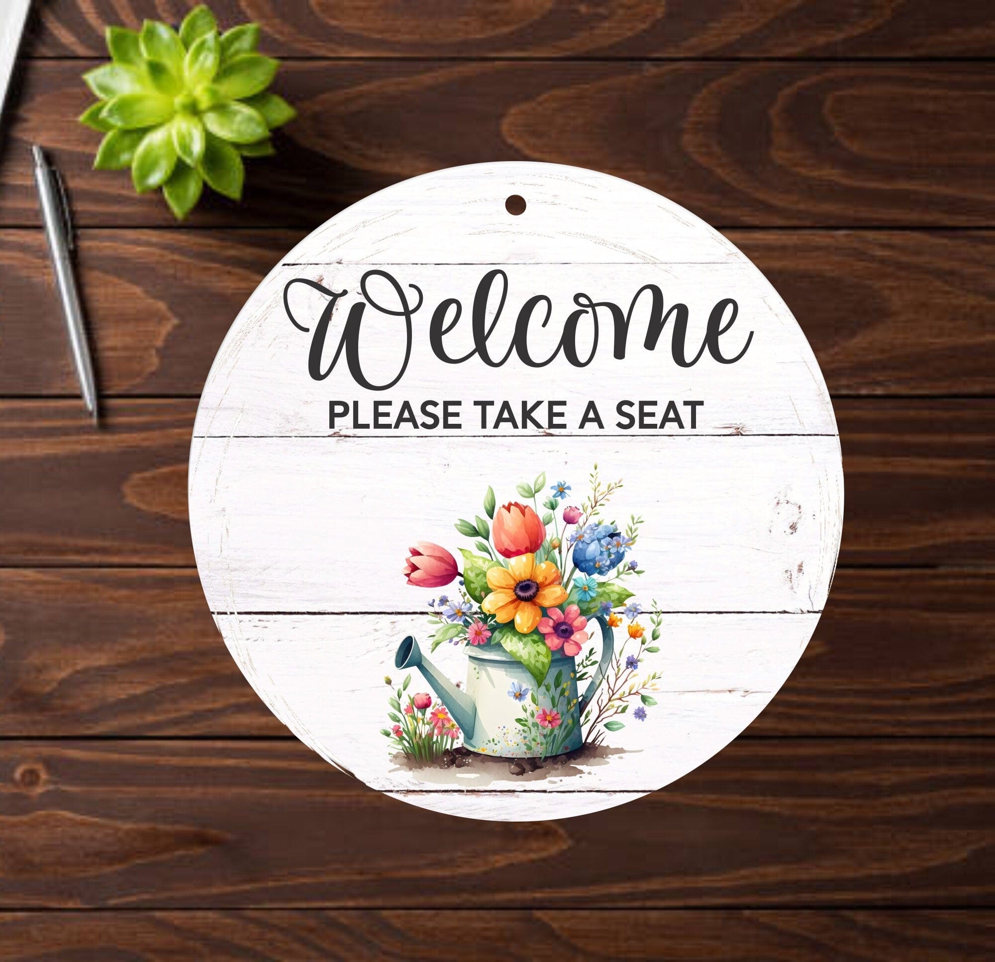 Aluminum Office Sign Welcome Office Sign For Therapist | Please Take A Seat