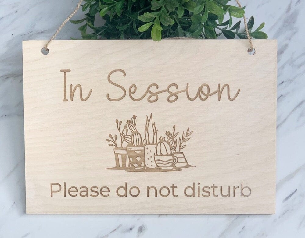 Engraved Office Sign Therapy Session Sign | Please Do Not Disturb