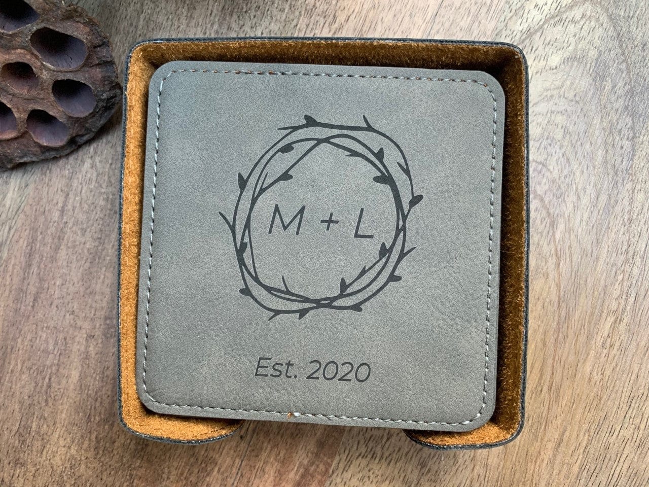 Coasters Personalized With Initials And Year