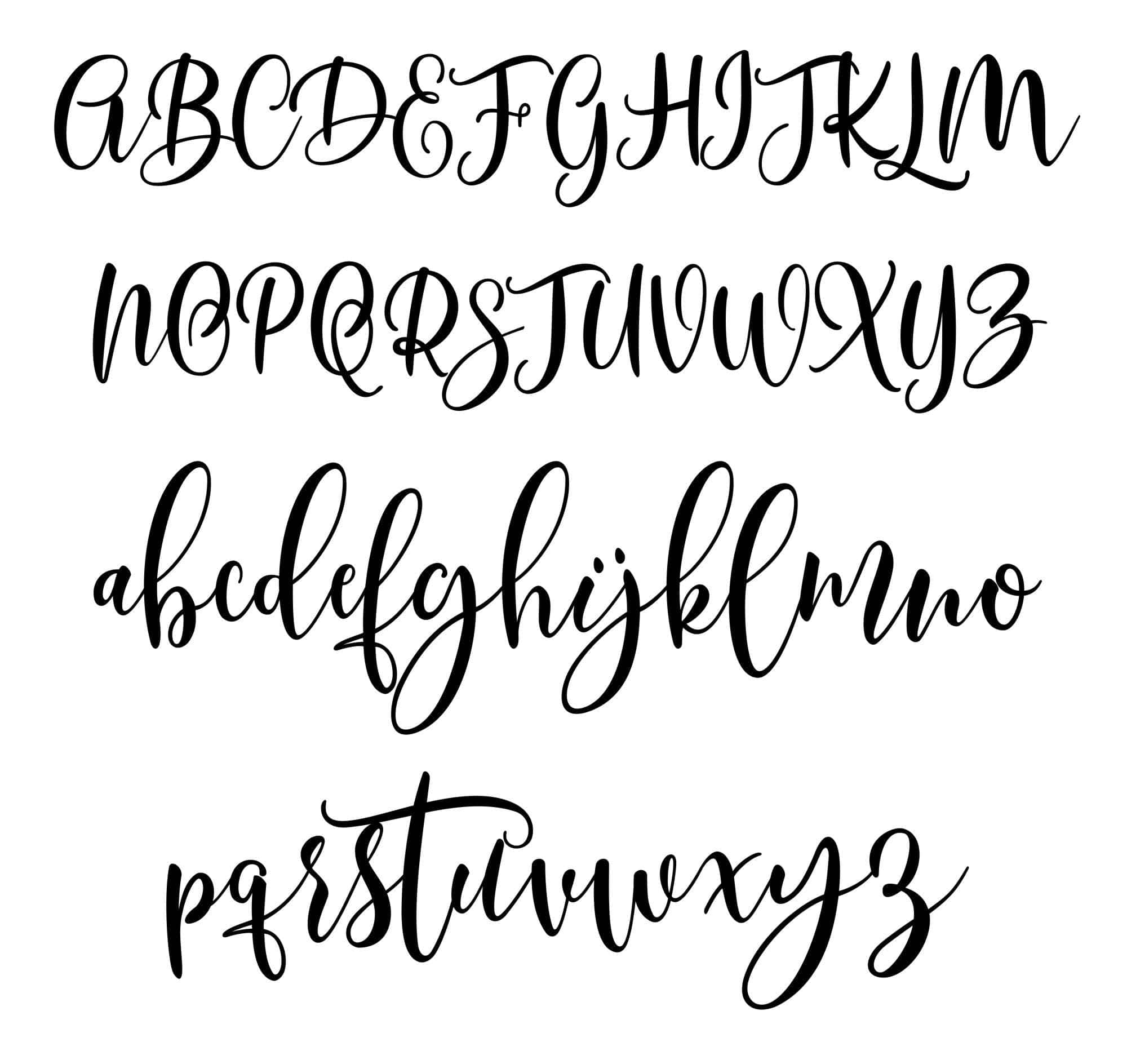 font letters used for name shows uppercase and lowercase letters