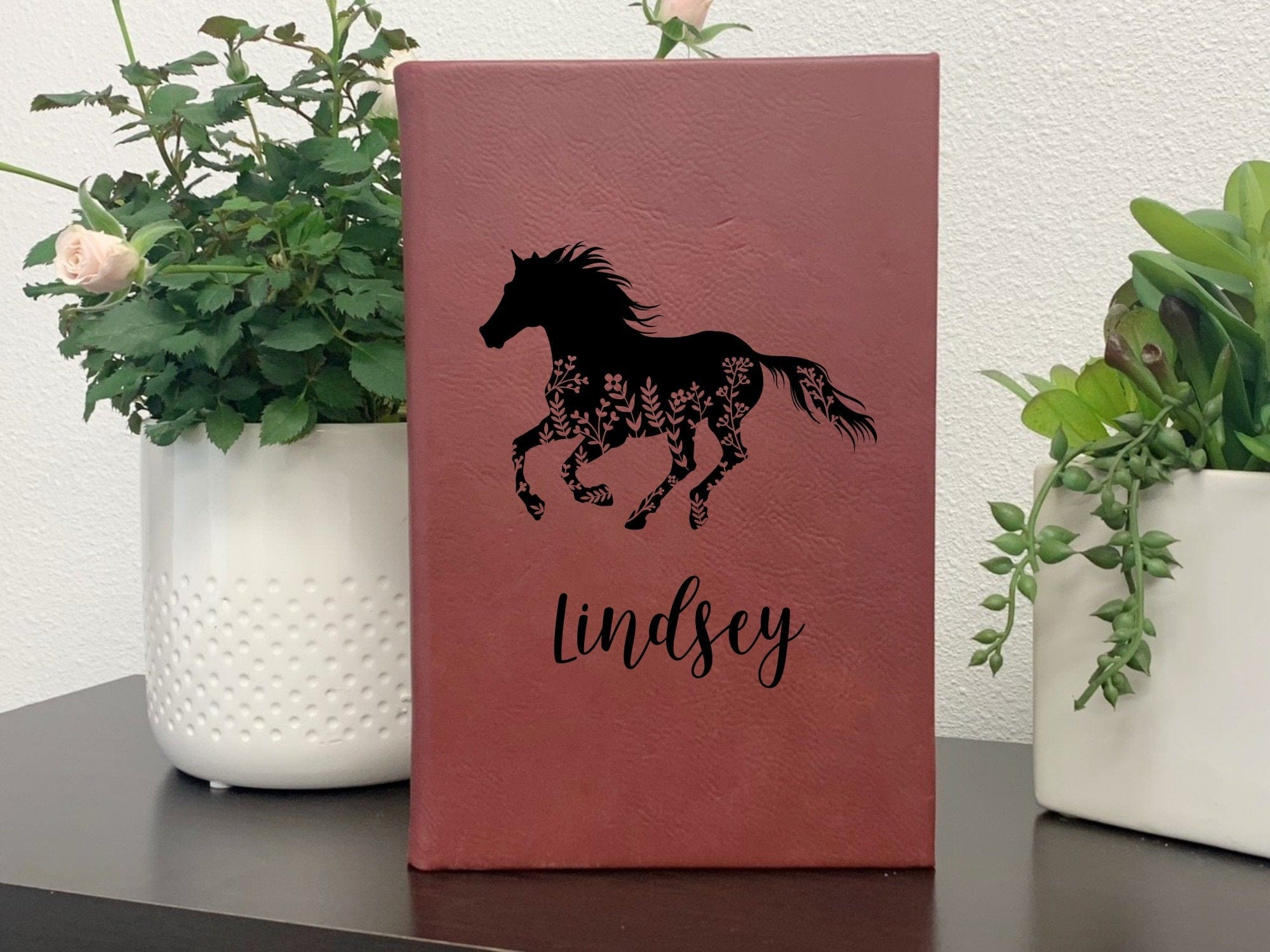 Leatherette journal Leatherette Journal Name Personalized Leatherette Horse Journal With Name