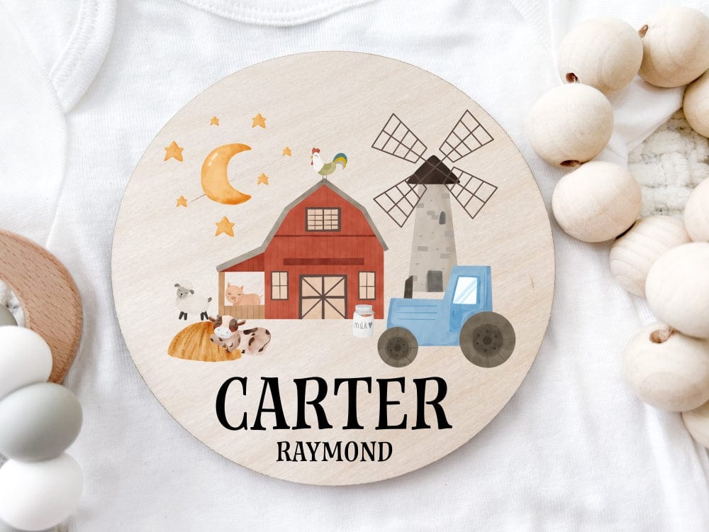 Farm Theme Name Announcement Sign