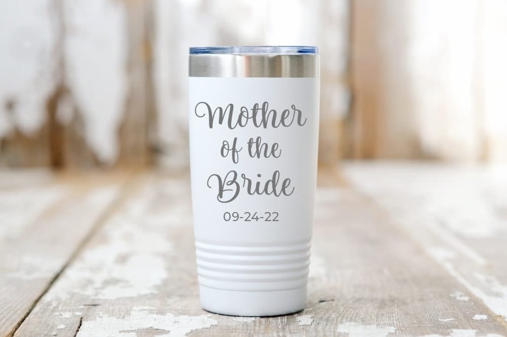 Run Wild Engraving 20 oz bride/groom date Mother Of The Bride or Groom Custom Tumbler
