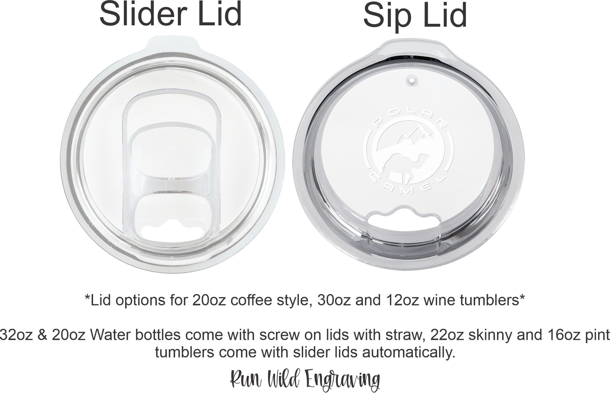 Replacement Lid for 20oz / 12oz Tumblers, Coffee or Wine 