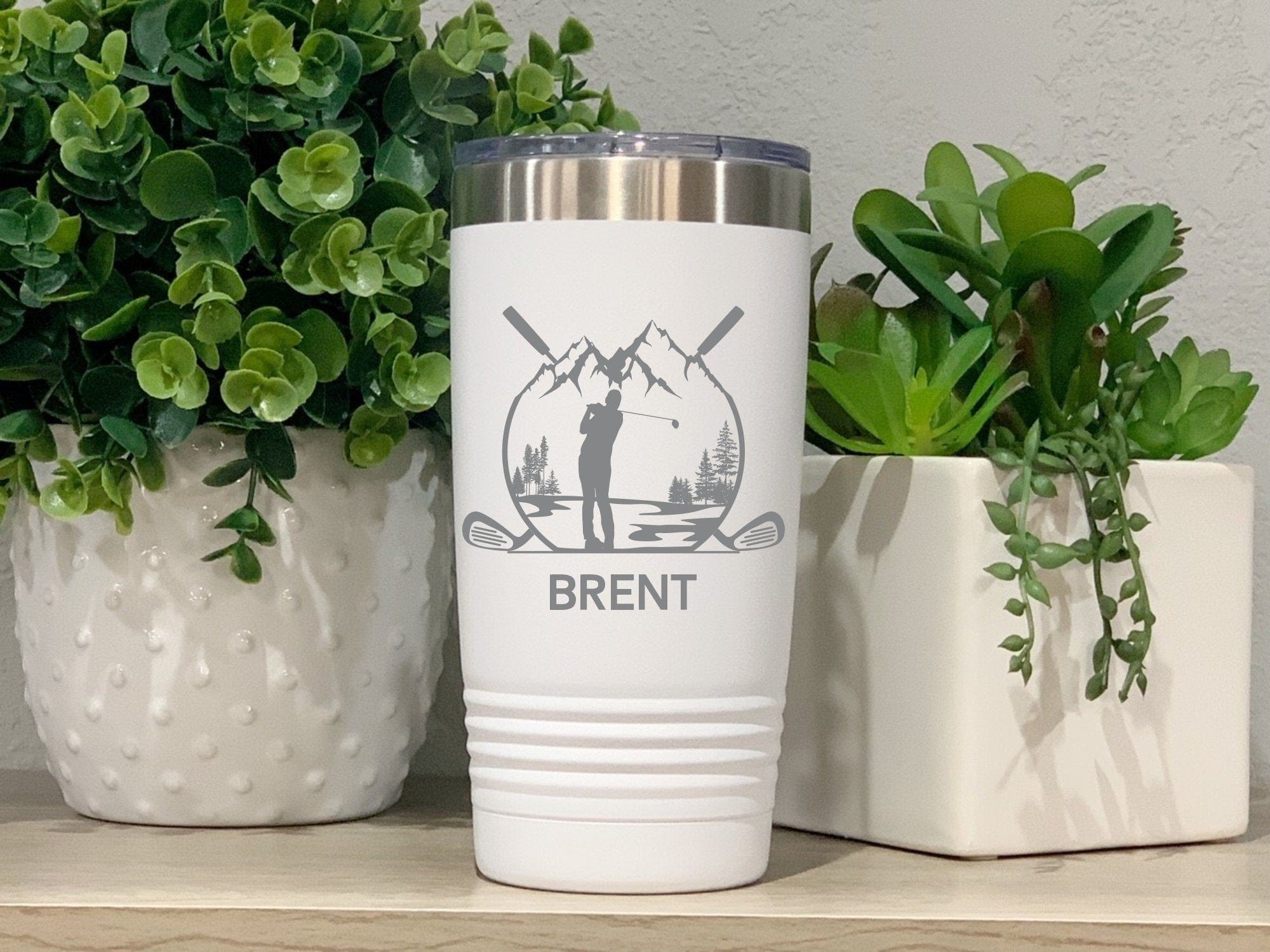 Run Wild Engraving 20 oz name Personalized Golf Tumbler, Gift For Golfer, Father's Day Golf Gift