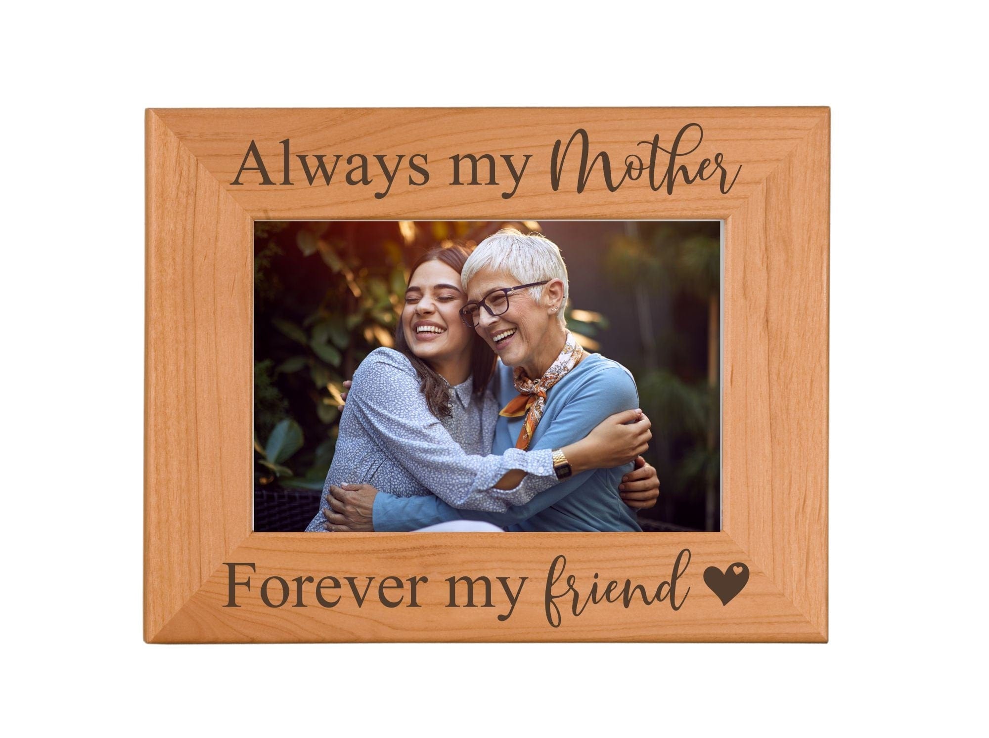 Run Wild Engraving Always My Mother Forever My Friend Wood Engraved Picture Frame